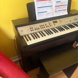 Lowrey EZ2 Virtual Orchestra Piano/Organ – Full Setup w/ Bench – Works Perfect
