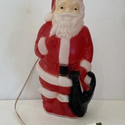 Vtg Empire Table Top Christmas Santa Claus Blow Mold 13" Light Up 1968