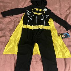 Batman Hooded Costume Jumpsuit 3t
