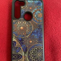 LEEGU Motorola G Stylus 2021 Dual Layer Shockproof Heavy Duty Black Design Case