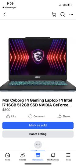 Msi Cyborg 14 Gaming Laptop 14 Intel I7 16gb
