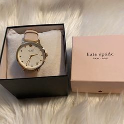 Kate spade leather watch pink New with box 