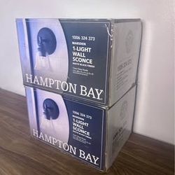 New Set of 2 Marsden 5.5 in. 1-Light Matte Black Transitional Wall Sconce with Clear Glass