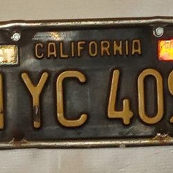 Antique California License Plate