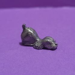 Vintage Miniature Cocker Spaniel Puppy Dog  Pewter Figurine.