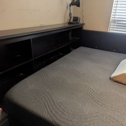 Full Size Black Captains Bed