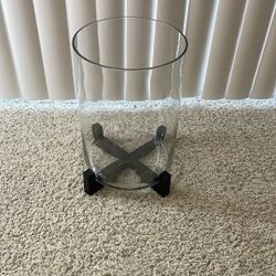Brooks Cross Bar Hurricane Candle Holder