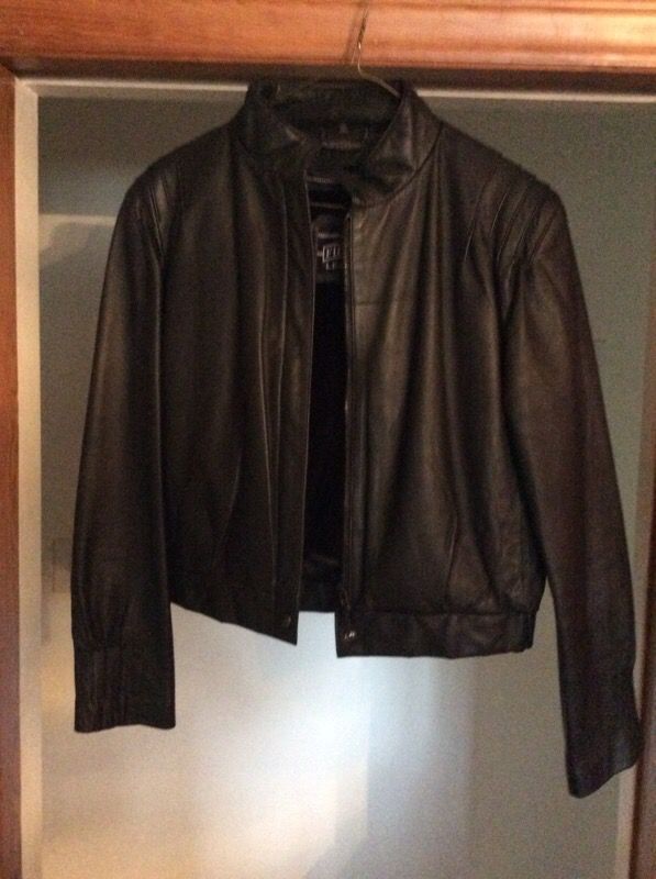Ladies leather jacket Black