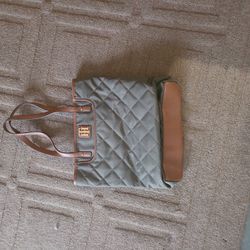 Tommy Hilfiger Olive Green Puffer Purse With Wallet