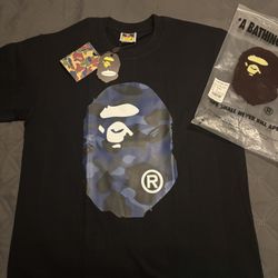 Black And Blue Bape Tee, Size M