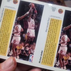 Michael Jordan Aw4 1991 Upper Deck Double Card Mint