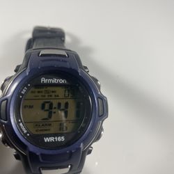 Armitron Black and Blue Digital Mens Watch 