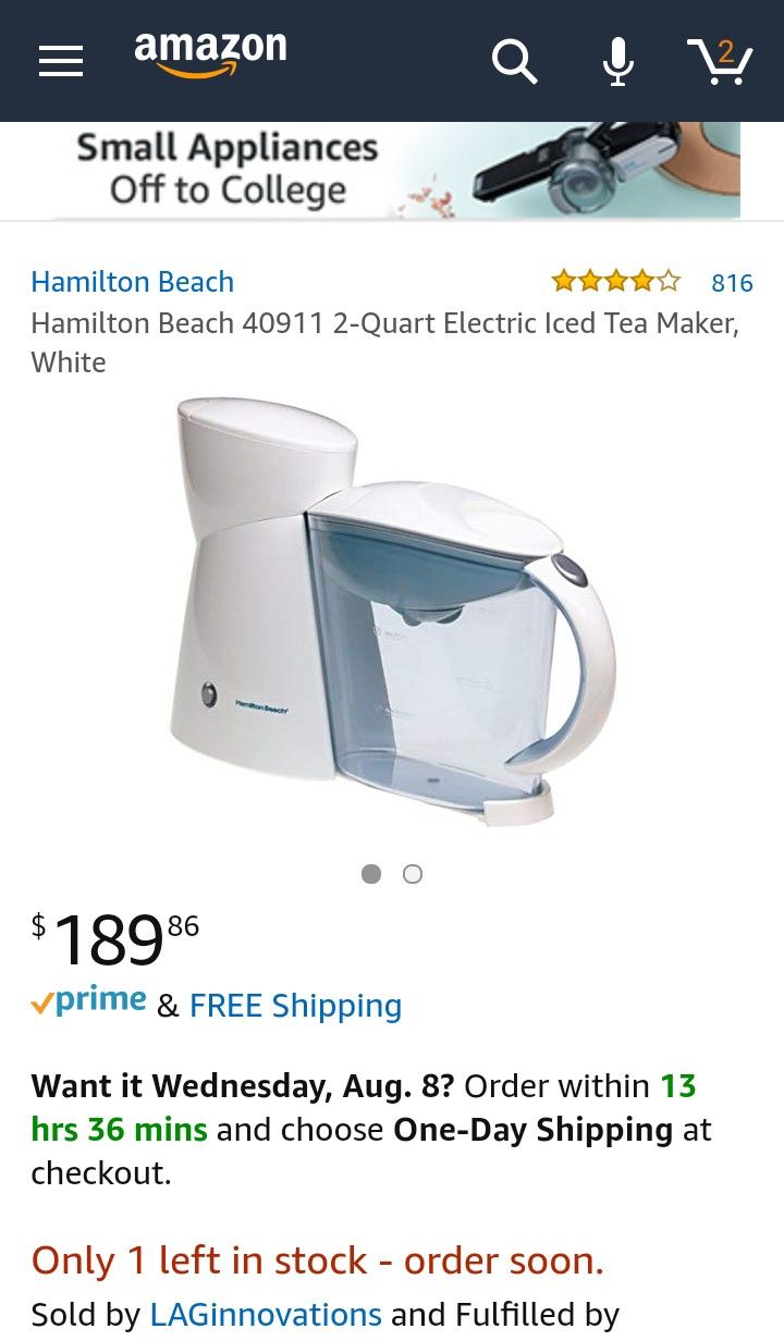 Capresso Iced Tea Maker for Sale in New York, NY - OfferUp