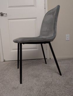 NEW Grey Velvet Chair - Comfortable and Sturdy