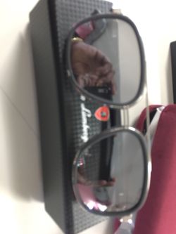 Lamborghini silver and black sunglasses