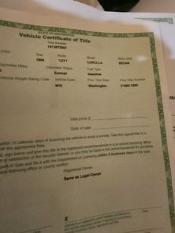 1999 Toyota Corolla