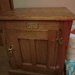 White Clad Ice Box End Tables Set X2