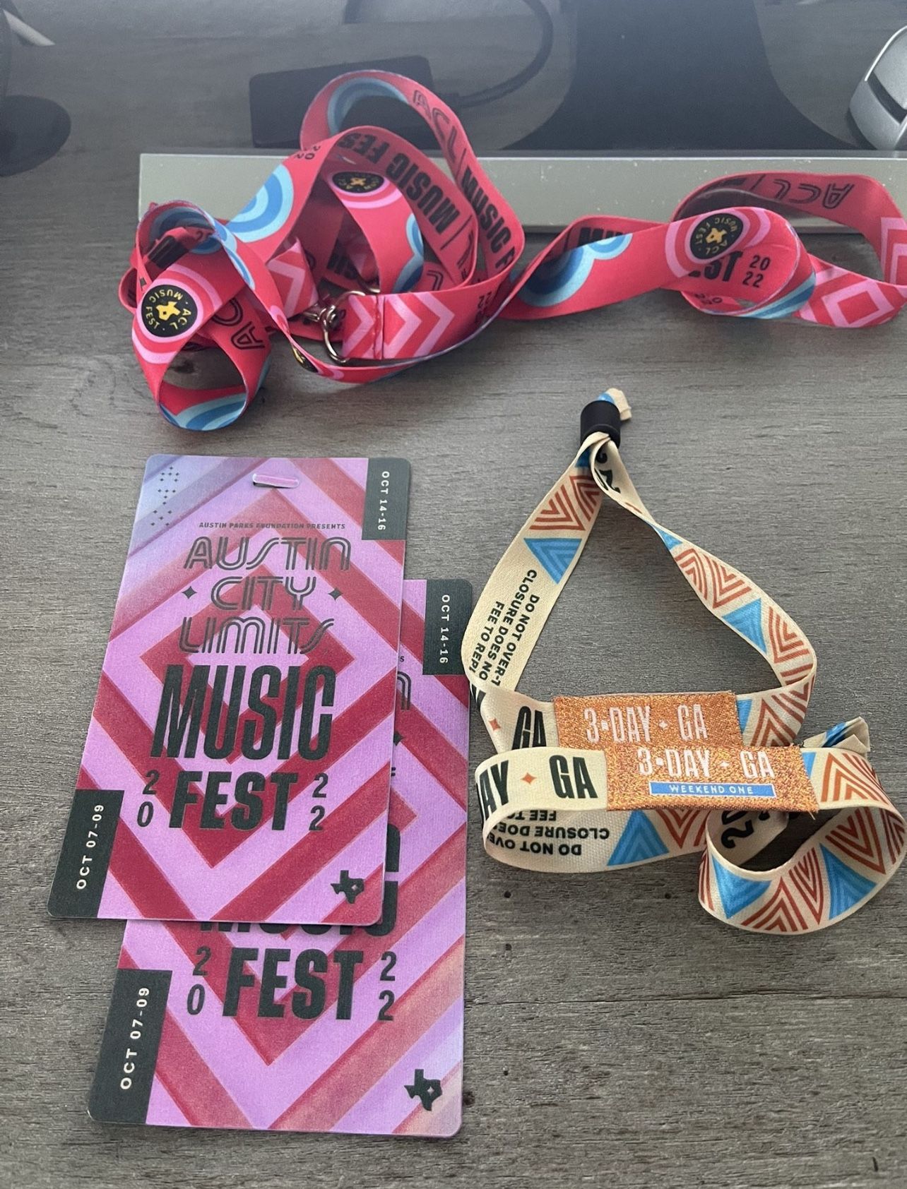 Weekend One ACL 3 Day Pass 2 Tickets