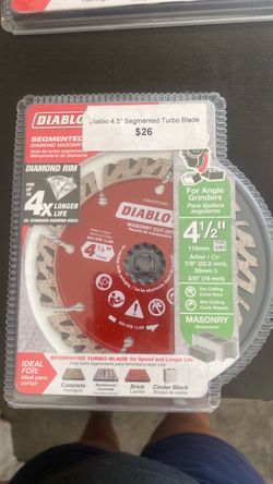 Diablo 4.5" Segmented Diamond Masonry Blade