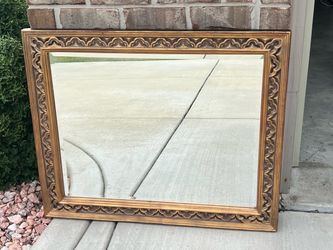 Gold and Black Hollywood Regency Mirror