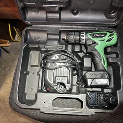 Hitachi Cordless Driver Drill with Charger and Hard Case
