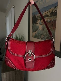 Red  vintage coach soho