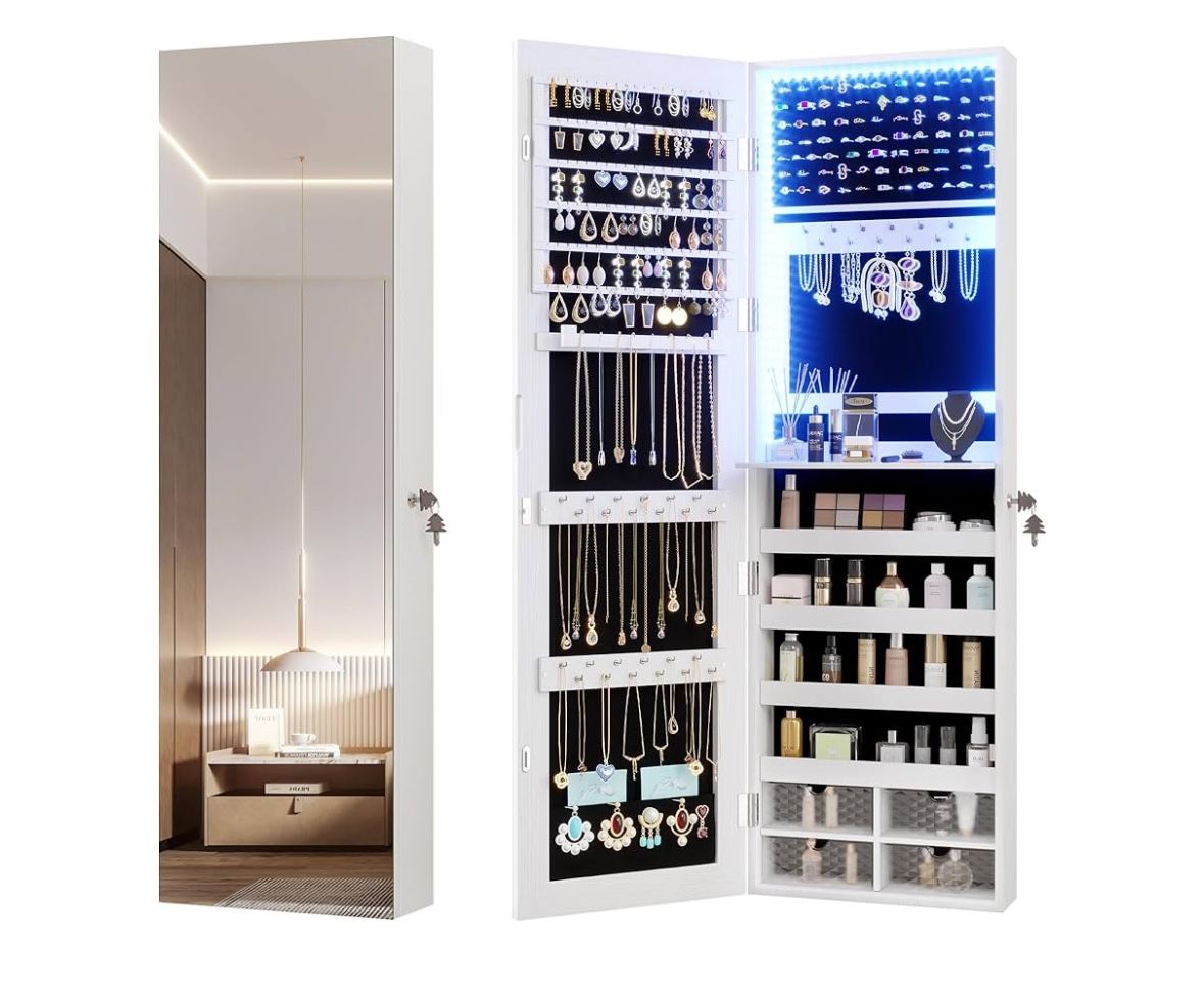 LED Jewelry Mirror Cabinet
