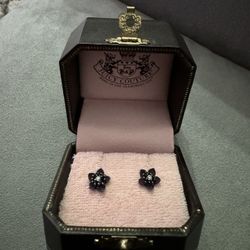 Juicy Couture Purple Flower Stud Earrings