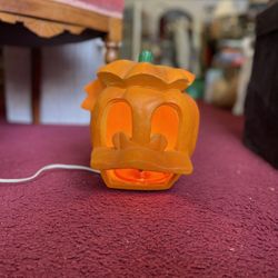 Vintage Disney Donald Duck Pumpkin Halloween Light 