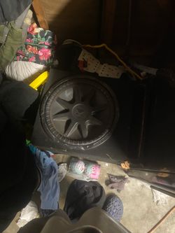 Kicker 15 inch subwoofer red stitch