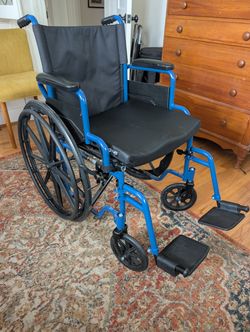 Drive Medical Blue Streak 18" Wheelchair w/extra Drive seat cushion