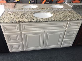 60 inch cream bathroom vanity