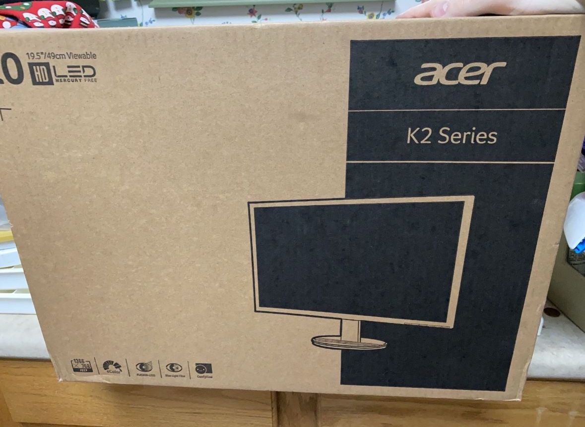 Acer Computer Monitor K202HQL 19.5”
