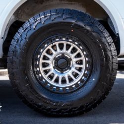 KMC IMS Machined Black Lip 17” 6x135 W/ 35” Falken At4w Wheel Package