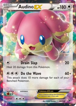 Audino EX - 84/124 - Pokemon Fates Collide XY Ultra Rare Card NM