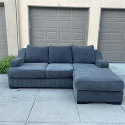 Delivery Available! Microfiber Sectional Couch With Reversible Chaise