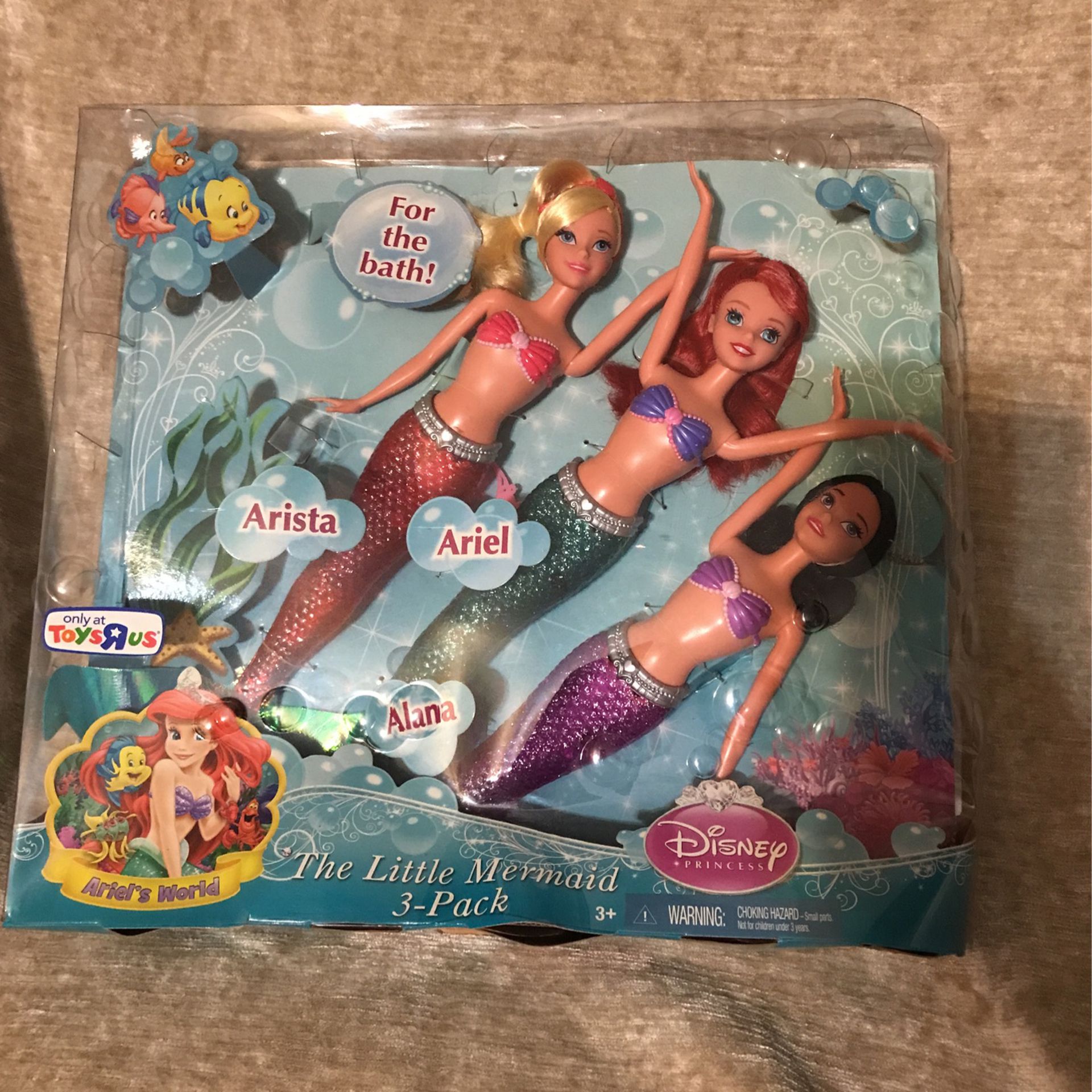 Rare hard To Find Toys R Us The Little Mermaid 3 Pack