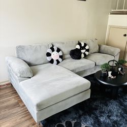 🚨MUST GO-🔥Modern gray L-sectional ❗️