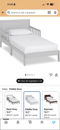 Toddler Bed Dream On Me Brookside 3-in-1 Wooden