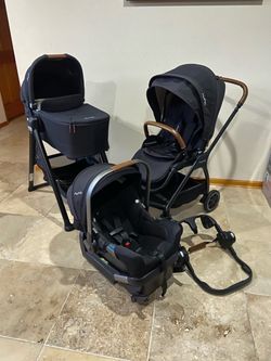 Nuna Triv Next Stroller With Car Seat And Bassinet With Stand