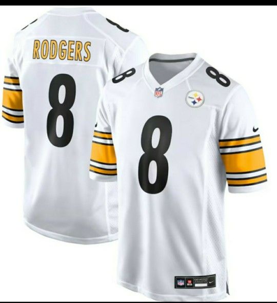 New! Men's Pittsburgh Steelers Aaron Rodgers White Game Jersey XL