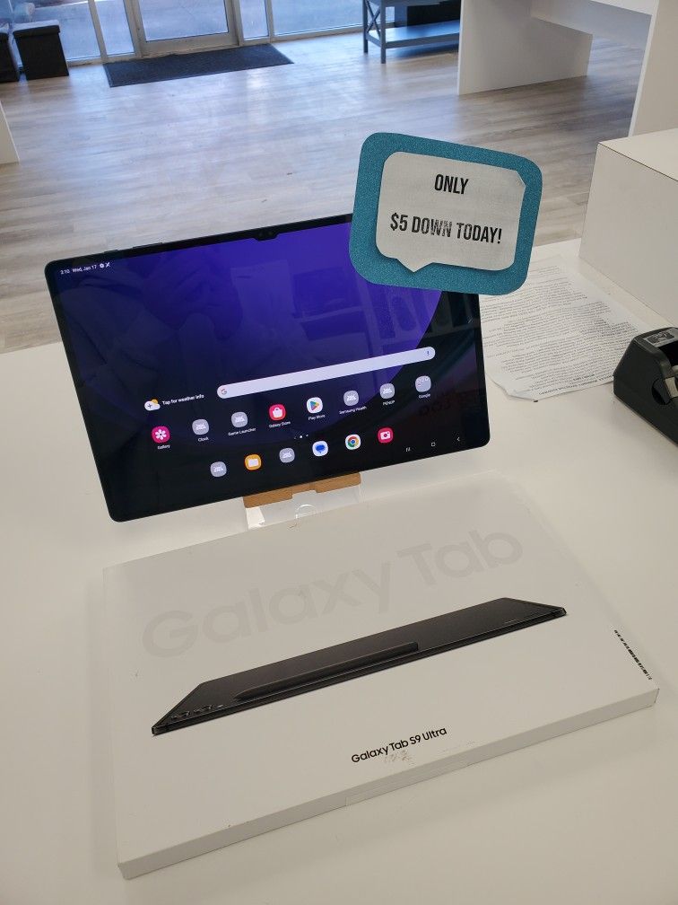 Samsung Galaxy Tab S9 Ultra - Pay $1 DOWN AVAILABLE - NO CREDIT NEEDED