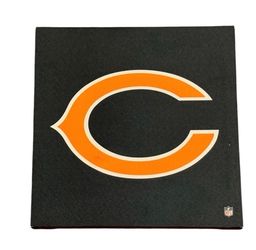 NFL Chicago Bears Canvas Print Art Blue Orange Football Boys Room Decor Man Cave