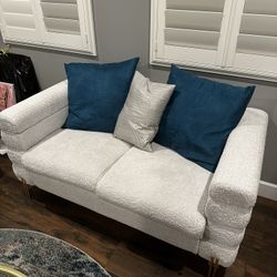 Ice Blue Loveseat