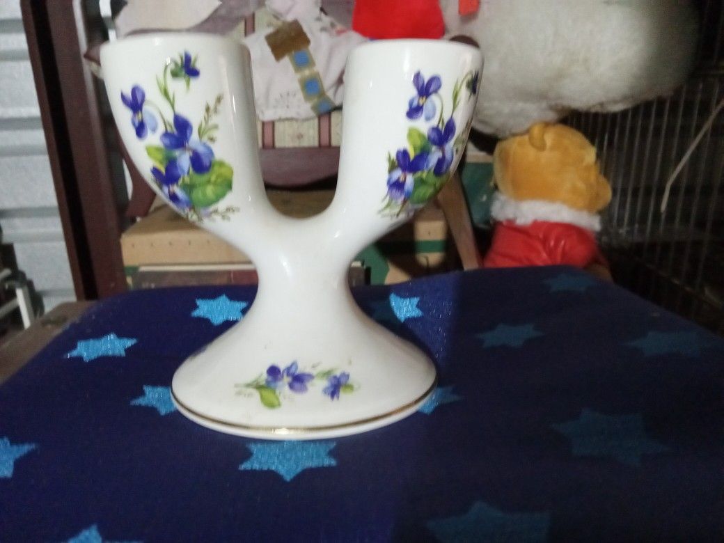 Fine Bone China  Double Candlestick