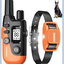 Jugbow Shock Collar for Dogs - 4200FT Dog Training Collar with Remote for 15-120lbs Medium Large Dog, with LED Light IPX8-Waterproof Rechargeable E-Co