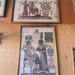Vintage Egyptian Papyrus Picture