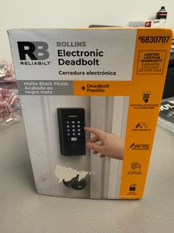 Reliabilt Rollins Matte Black Keypad Electronic Deadbolt Lock
