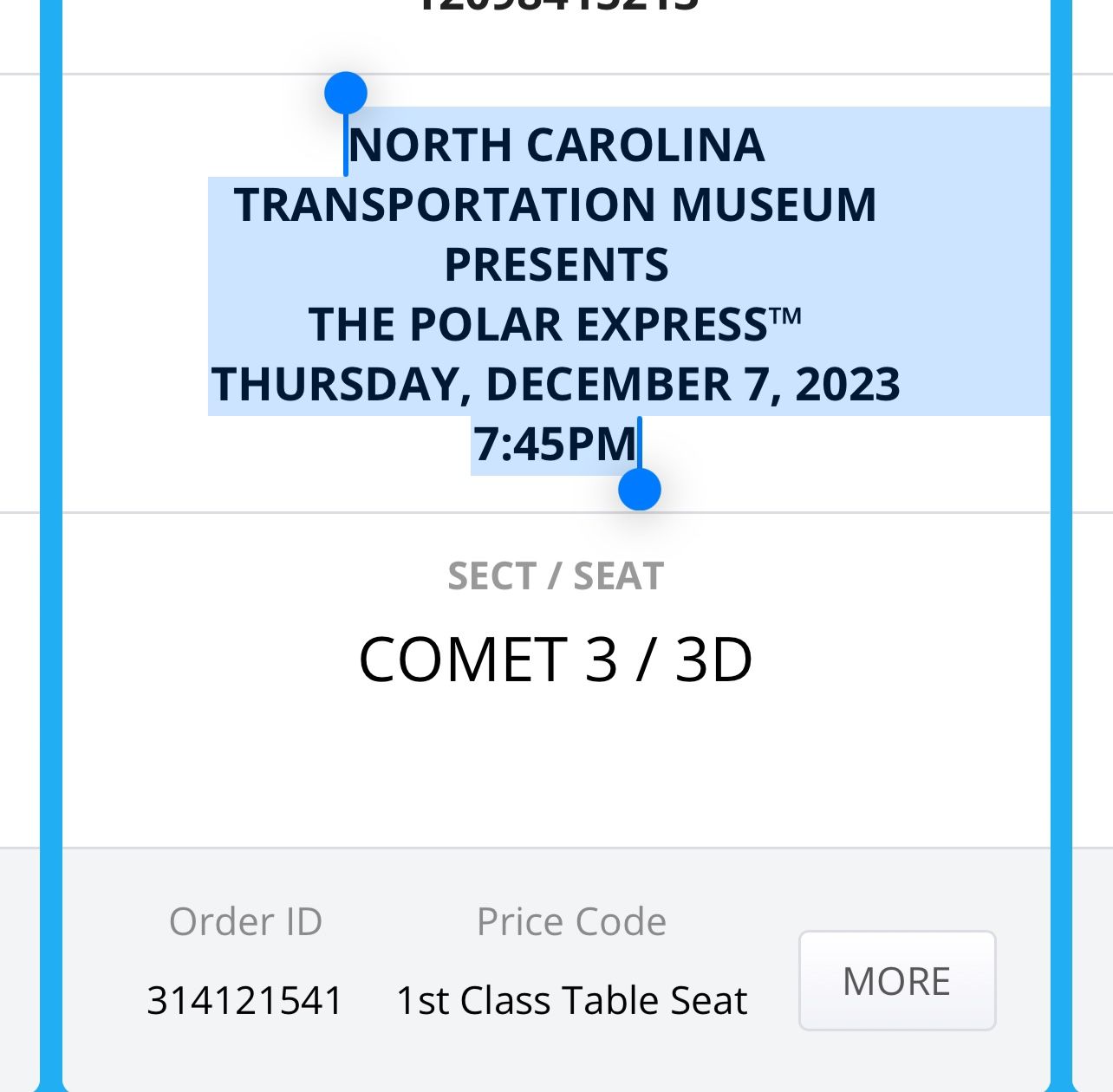 4 Polar Express Tickets 