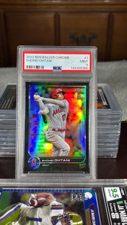 2022 Topps Chrome Ben Baller Shohei Ohtani Black Refractor PSA 9
